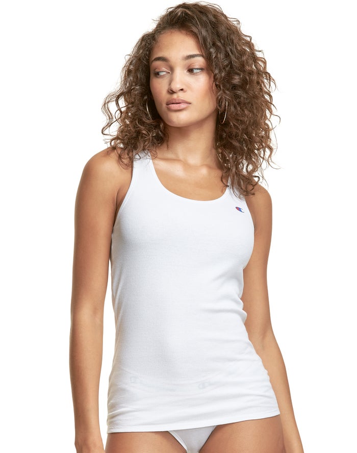 Champion Womens Tank Tops NZ - Heritage White ( 9085-RUYTG )